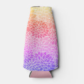 Girly Floral Design Aangepaste Fles Koeler (Voorkant)