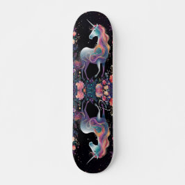 Girly Floral Eenhoorn Regenboog Kleuren Persoonlijk Skateboard