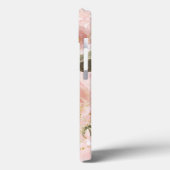 Girly Floral Elegant Pink Glitter Gold Stars Naam Case-Mate iPhone Case (Achterkant / Links)