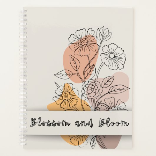 Girly floral esthetische dagelijkse gift voor haar planner (Voorkant)