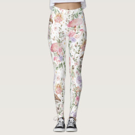 Girly Floral Fairy Enchanted Forest Leggings