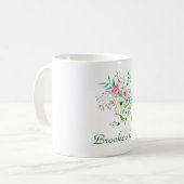 Girly Floral Koffie Koffiemok (Voorkant links)