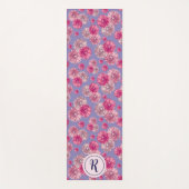 Girly Floral met moderne pastelbloemen gym Yogamat (Voorkant)