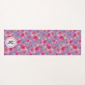 Girly Floral met moderne pastelbloemen gym Yogamat (Voorkant (horizontaal))
