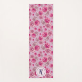 Girly Floral met moderne pastelbloemen gym Yogamat (Voorkant)