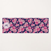 Girly Floral met moderne pastelbloemen gym Yogamat (Voorkant (horizontaal))