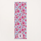 Girly Floral met moderne pastelbloemen gym Yogamat (Voorkant)