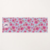 Girly Floral met moderne pastelbloemen gym Yogamat (Voorkant (horizontaal))