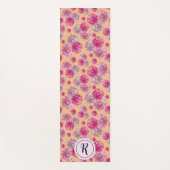 Girly Floral met moderne pastelbloemen gym Yogamat (Voorkant)