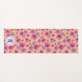 Girly Floral met moderne pastelbloemen gym Yogamat (Voorkant (horizontaal))