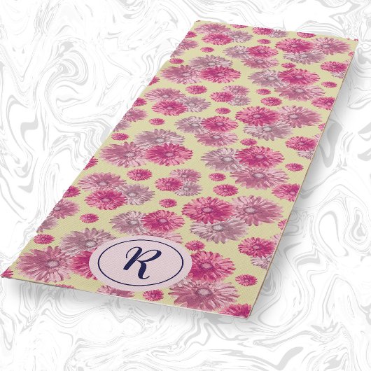 Girly Floral met moderne pastelbloemen gym Yogamat