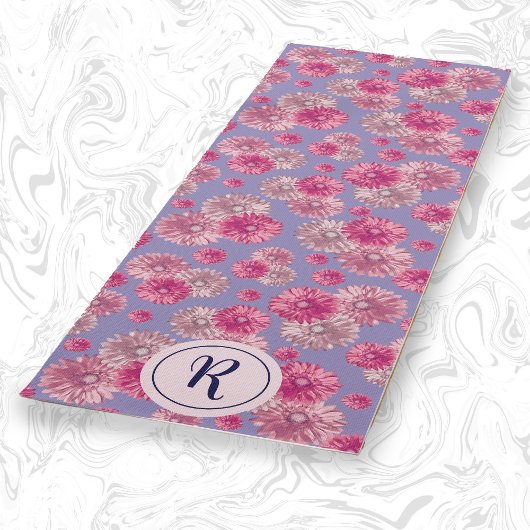Girly Floral met moderne pastelbloemen gym Yogamat