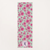Girly Floral met moderne pastelbloemen gym Yogamat (Voorkant)