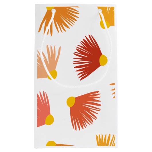 Girly Floral Patroon Gift Bag Klein Cadeauzakje (Achterkant)