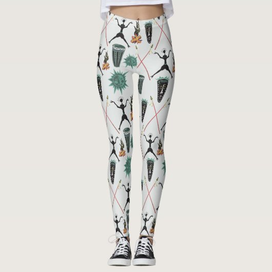 Girly Floral Pattern Leggings (Voorkant)