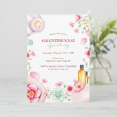 Girly Floral Relaxing Spa Party Galentijnsdag Kaart (Staand voorkant)