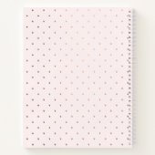 Girly Floral Unicorn Pink Gold Specialized Bujo Notitieboek (Achterkant)
