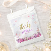 Girly Floral Wisteria Butterfly Verjaardag Dank u Bedankzakje (Geknipt)