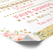 Girly Floral Woodland Deer Birthday Chalkboard Poster (Hoek)