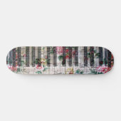Girly  florale muziek pianoklavier skateboard (Horizontaal)