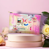 Girly Florals en Marmer Pinks Make-up Etui