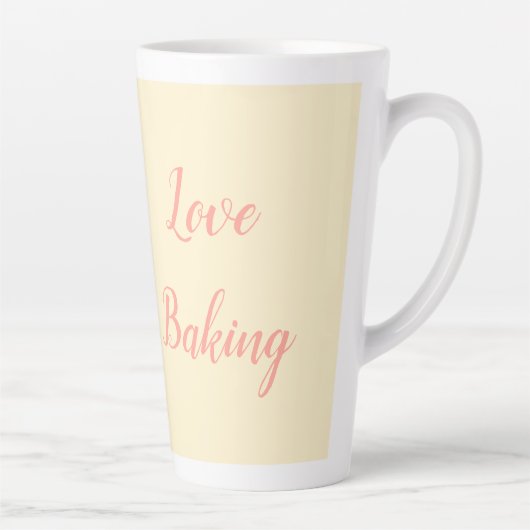 Girly Flowered Design met Pinks en Perzik Latte Mok (Rechts)