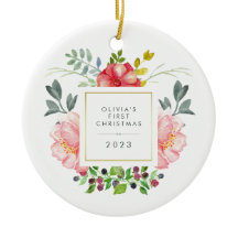  Girly Flowers Baby's Eerste Kerstmis