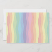 Girly Foto Verjaardagsuitnodiging Rainbow Kinder Kaart (Achterkant)