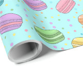 Girly  Franse Macaron Cookie Patissier Cadeaupapier (Rol Hoek)