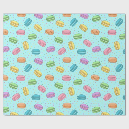 Girly  Franse Macaron Cookie Patissier Cadeaupapier (Vlak)