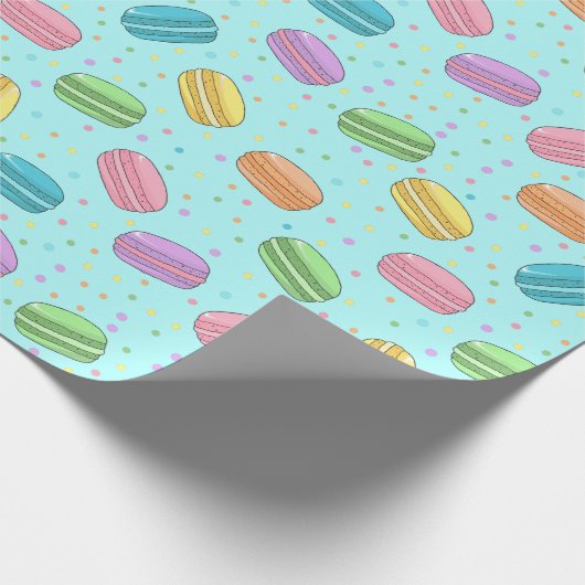 Girly  Franse Macaron Cookie Patissier Cadeaupapier (Hoek)