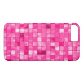 Girly Fuchsia Geometric Decorative Tile Pattern Case-Mate iPhone Case (Achterkant (Horizontaal))