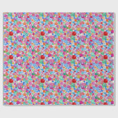 Girly Fun Abstracte Waterverf Brush Spots Pattern Cadeaupapier (Vlak)