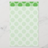 Girly Fun Cute Green Polka Dots Pattern on Green Briefpapier (Voorkant)