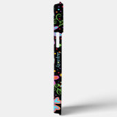 Girly Fun Tiener Trendy Black Floral Inspirivity Case-Mate iPhone Case (Achterkant / Rechts)