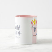 Girly Funny Llama Queen Illustration Mok (Midden)