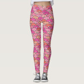 Girly Funny Pig Pattern Leggings (Voorkant)