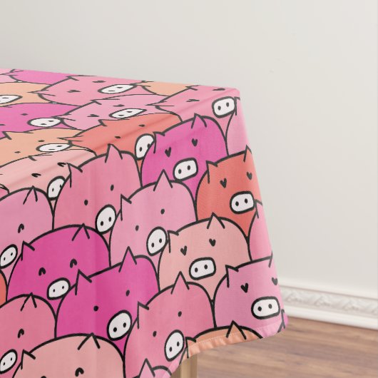 Girly Funny Pig Pattern Tafelkleed (Voorbeeld)