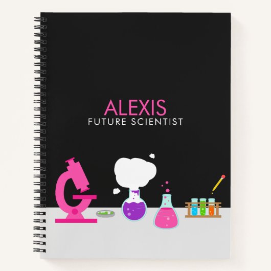 Girly Future Scientist Notitieboek (Voorkant)