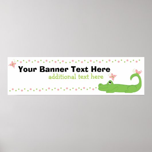 Girly Gator Banner Poster (Voorkant)