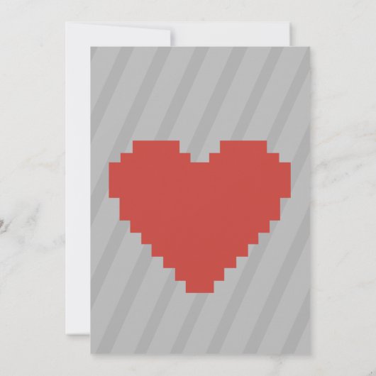 Girly Geek Glasses & Hearts Birthday Invitation Kaart (Achterkant)