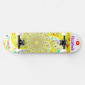 Girly Geel Abstract Persoonlijk Skateboard (Horizontaal)