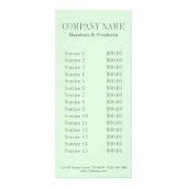 Girly Geometric Patroon roze en munt chevron Reclamekaart (Achterkant)