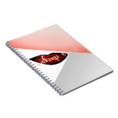 Girly Geometric Red Lips, Makeup kunstenaar Notitieboek (Rechterzijde)