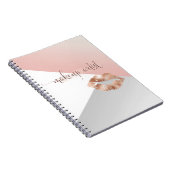 Girly Geometric Roos Gold Lips, Makeup kunstenaar Notitieboek (Rechterzijde)