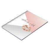 Girly Geometric Roos Gold Lips, Makeup kunstenaar Notitieboek (Linkerzijde)
