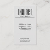 *~* Girly Geometric Silver & Turquoise Waterverf Visitekaartje (Achterkant)