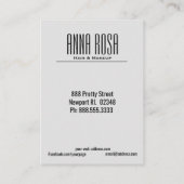 *~* Girly Geometric Silver Turquoise Waterverf Visitekaartje (Achterkant)