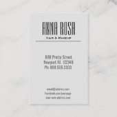 *~* Girly Geometric Silver & Turquoise Waterverf Visitekaartje (Achterkant)