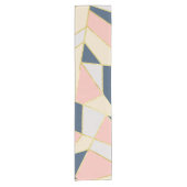 Girly Geometric Triangles met Faux Gold Korte Tafelloper (Voorkant)